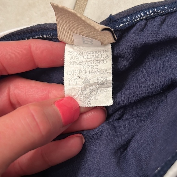 SOL & Energia cheeky swim bottom navy stripe gold belt small - Picture 4 of 8